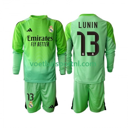 Real Madrid Andriy Lunin 13 Doelman Kind Uit Tenue 2025-26 L/S